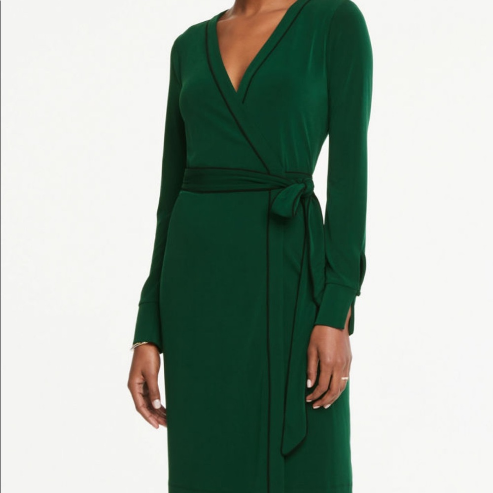 NWT Ann Taylor Factory Green wrap dress